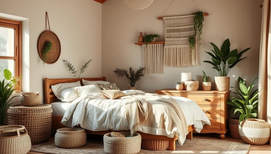 boho bedroom storage solutions
