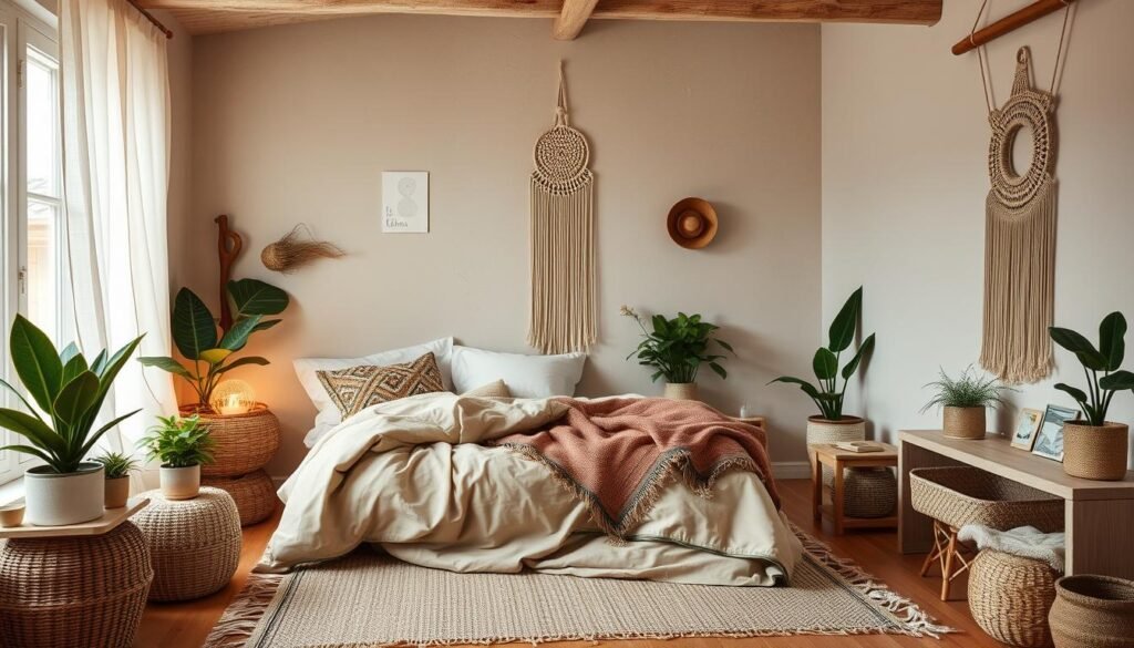 boho style bedroom design