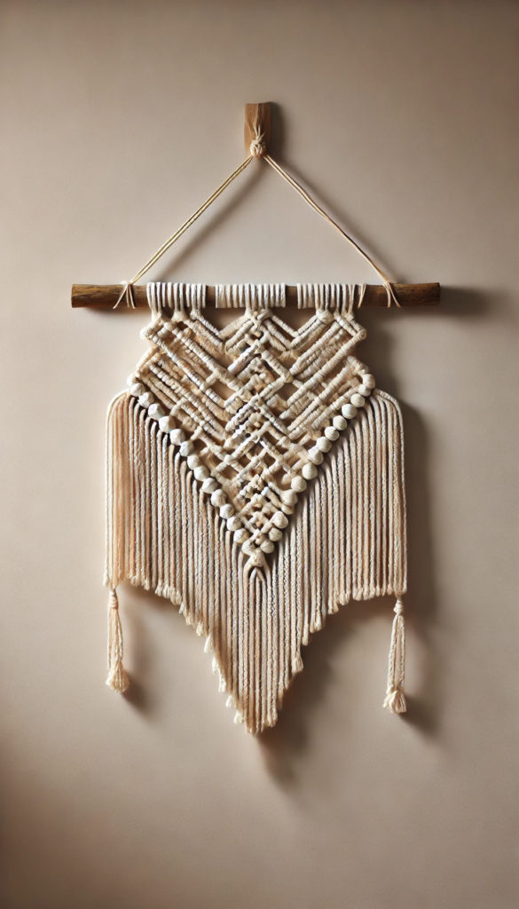 Easy DIY  Crafts to Make and Sell A simple Macrame wall hanging for beginners