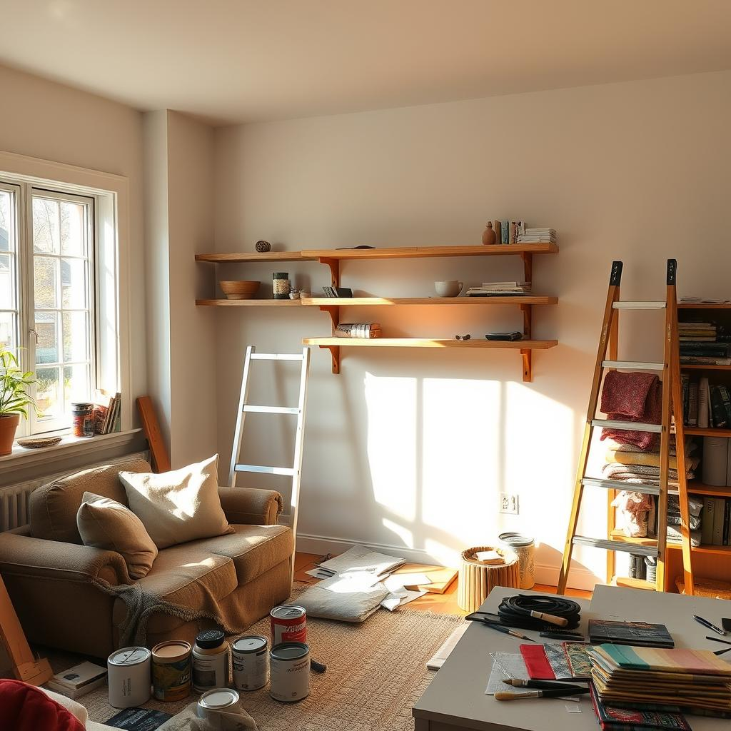 DIY Decor Magic: 10 Simple Yet Stunning Projects to Try This Weekend: The project is underway.