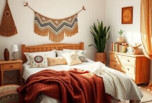 29 Boho Bedroom Ideas for Trendy Teens with layered textiles for cozy vibes
