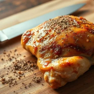 Crispy Baked Chicken Thigh Recipe: Crispy Baked Chicken Thigh, crunchy juicy and delicious