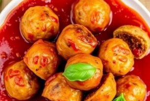 Air Fryer Low Carb Meatballs in Marinara Sauce